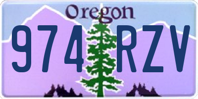 OR license plate 974RZV