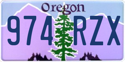 OR license plate 974RZX