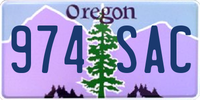 OR license plate 974SAC