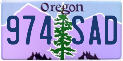 OR license plate 974SAD