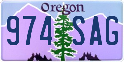 OR license plate 974SAG