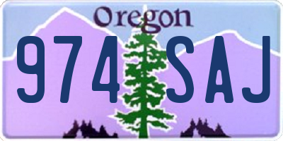 OR license plate 974SAJ