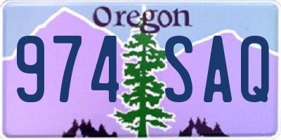 OR license plate 974SAQ