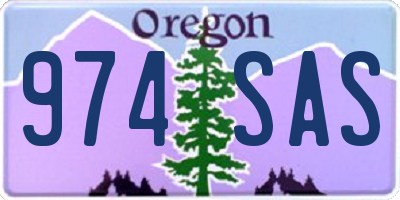 OR license plate 974SAS