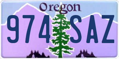 OR license plate 974SAZ