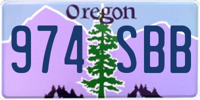 OR license plate 974SBB