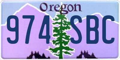 OR license plate 974SBC