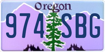 OR license plate 974SBG