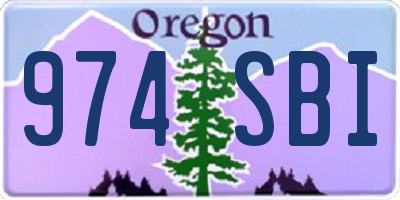 OR license plate 974SBI
