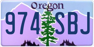 OR license plate 974SBJ