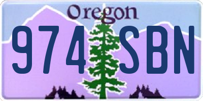 OR license plate 974SBN