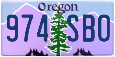 OR license plate 974SBO