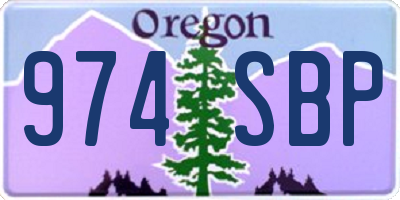 OR license plate 974SBP