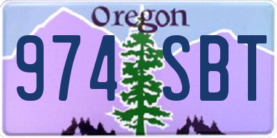 OR license plate 974SBT