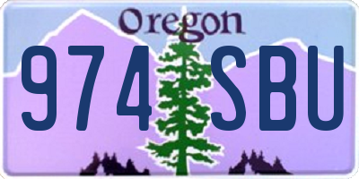 OR license plate 974SBU