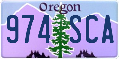 OR license plate 974SCA