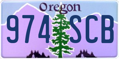OR license plate 974SCB