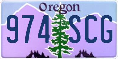 OR license plate 974SCG