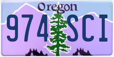 OR license plate 974SCI