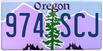 OR license plate 974SCJ
