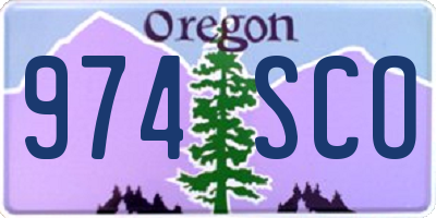OR license plate 974SCO