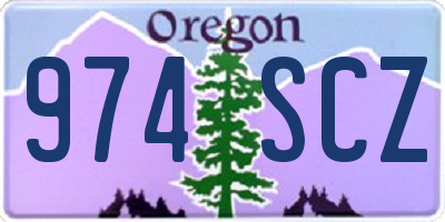 OR license plate 974SCZ