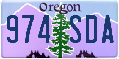 OR license plate 974SDA