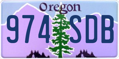 OR license plate 974SDB
