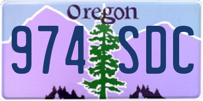 OR license plate 974SDC