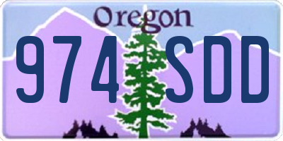 OR license plate 974SDD