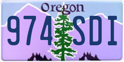 OR license plate 974SDI