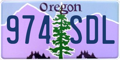 OR license plate 974SDL