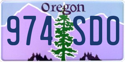 OR license plate 974SDO