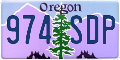 OR license plate 974SDP