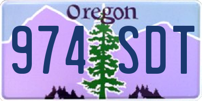 OR license plate 974SDT