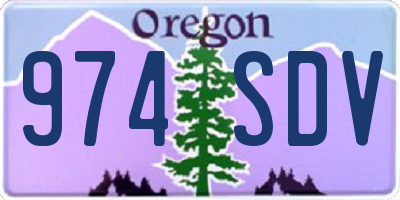 OR license plate 974SDV