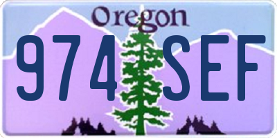 OR license plate 974SEF