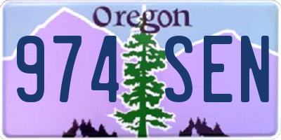 OR license plate 974SEN
