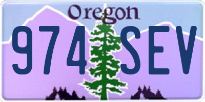 OR license plate 974SEV