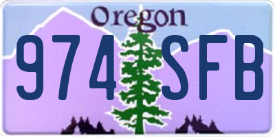 OR license plate 974SFB