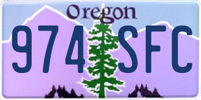 OR license plate 974SFC