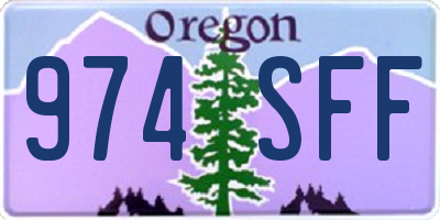 OR license plate 974SFF