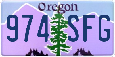 OR license plate 974SFG