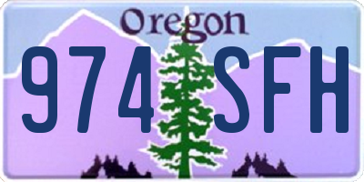 OR license plate 974SFH