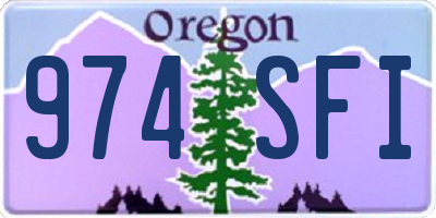 OR license plate 974SFI
