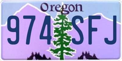 OR license plate 974SFJ