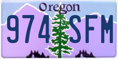 OR license plate 974SFM