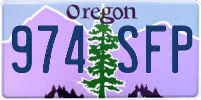 OR license plate 974SFP