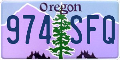 OR license plate 974SFQ