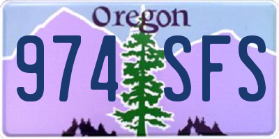OR license plate 974SFS
